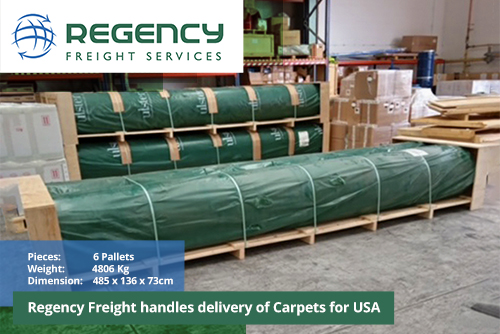 Regency Freight handles delivery of Carpets for USA