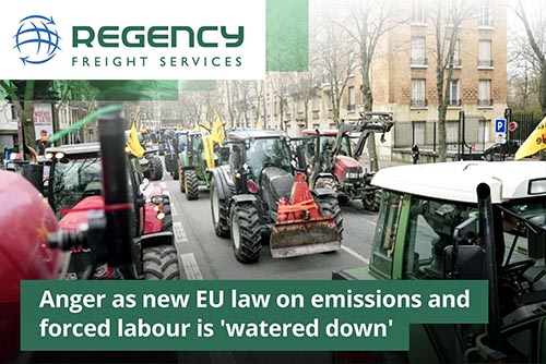 Anger as new EU law on emissions and forced labour is watered down