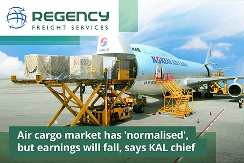 Air cargo market has 'normalised', but earnings will fall, says KAL chief