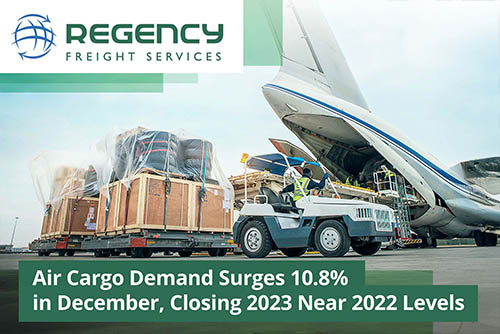 Air Cargo Demand Surges 10.8% in December, Closing 2023 Near 2022 Levels